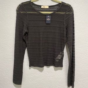 Mesh long sleeve top